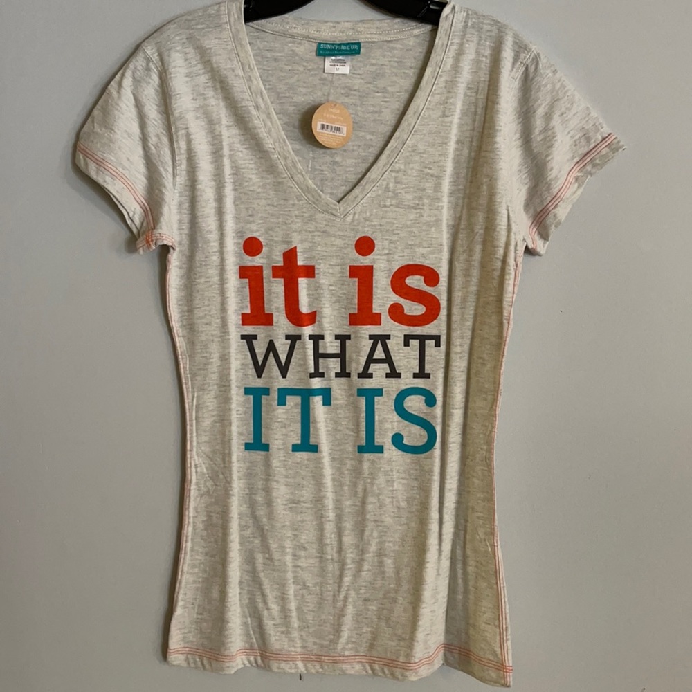 About Face Designs It Is What It Is Sunnyside Up T Shirt top New